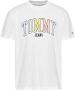 Tommy Jeans T-shirt van puur katoen met labelprint model 'COLLEGE POP' - Thumbnail 2