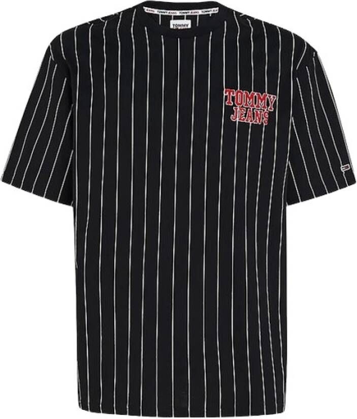 Tommy Hilfiger Heren T-shirt met korte mouwen en ronde hals Black Heren