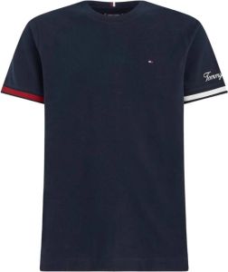 Tommy Hilfiger Shirt met ronde hals PIQUE FLAG CUFF TEE