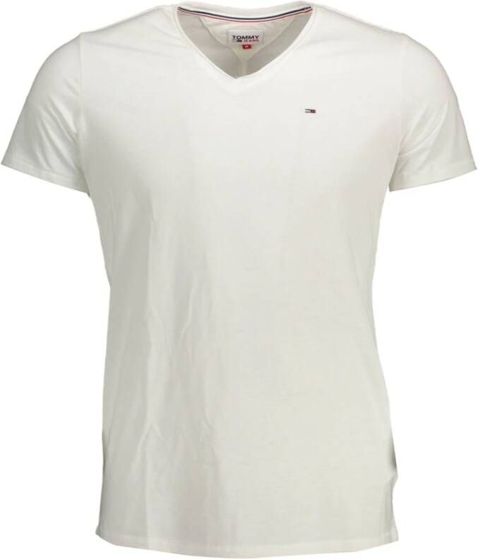 Tommy Hilfiger Wit Katoenen Heren T-Shirt Klassieke Stijl White Heren - Foto 2