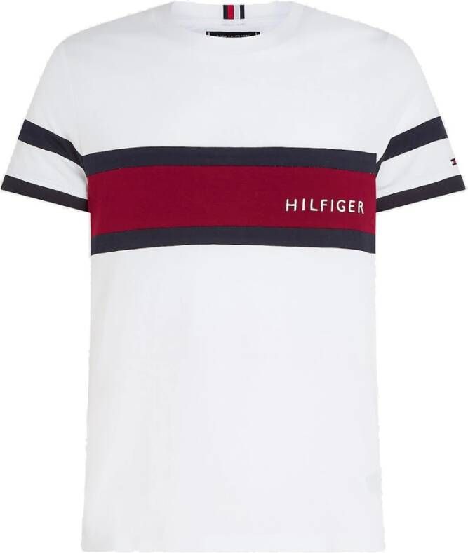 Tommy Hilfiger Mw0Mw29282 YBR Heren T-shirt Wit White Heren