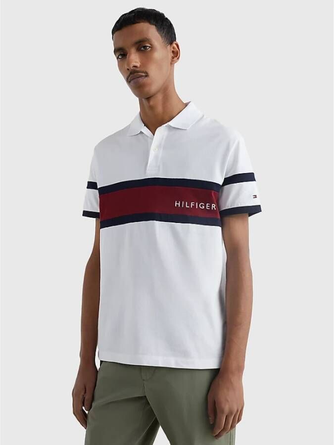 Tommy Hilfiger Heren Polo Shirt Lente Zomer Collectie White Heren