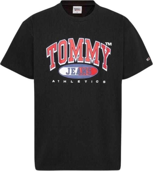 Tommy Hilfiger Heren T-shirt met korte mouwen en ronde hals Black Heren