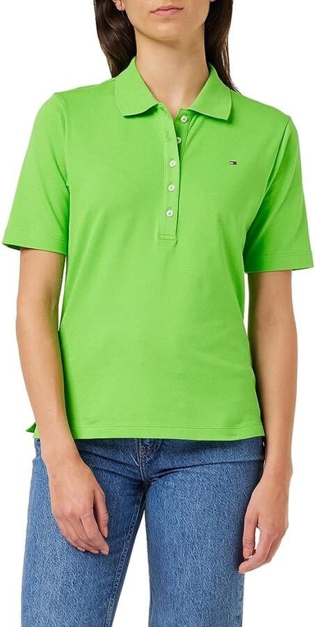 Tommy Hilfiger Poloshirt 1985 SLIM PIQUE POLO SS met geborduurd logo
