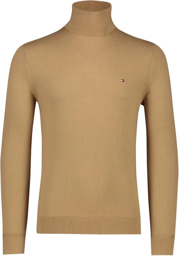 TOMMY HILFIGER Heren Truien & Vesten Pima Org Ctn Cashmere Roll Neck Bruin