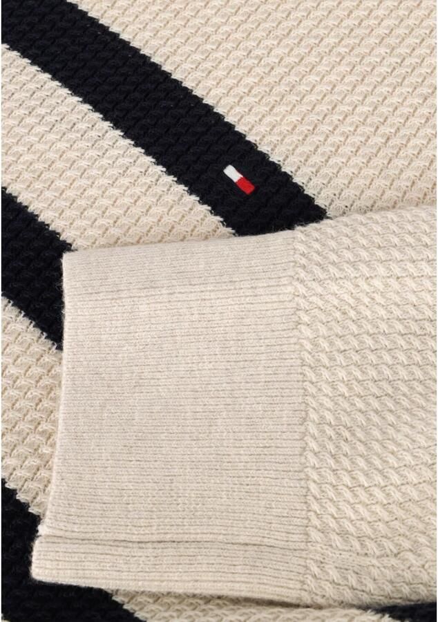 Tommy Hilfiger Gebreide trui STRUCTURE CREW NK met contrastkleurige strepen - Foto 8
