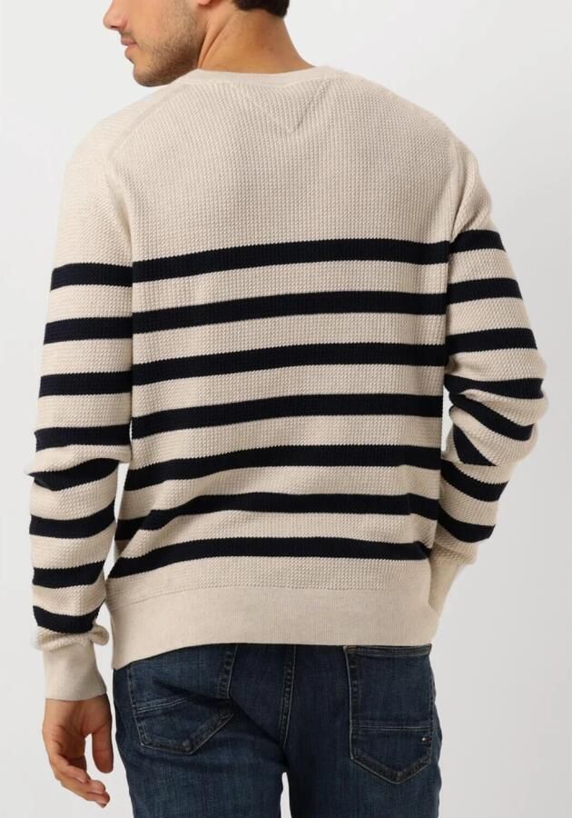 Tommy Hilfiger Gebreide trui STRUCTURE CREW NK met contrastkleurige strepen - Foto 9