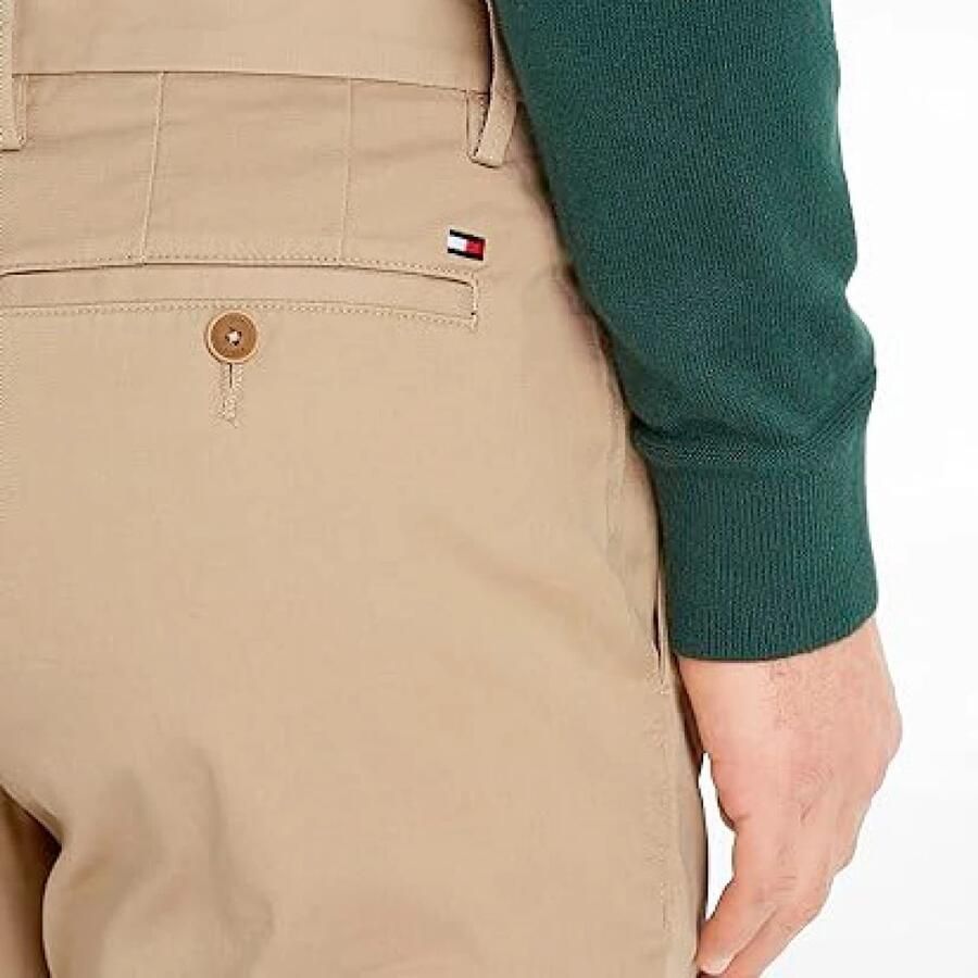 Tommy Hilfiger Beige Katoenen Broek Regular Fit Beige Heren