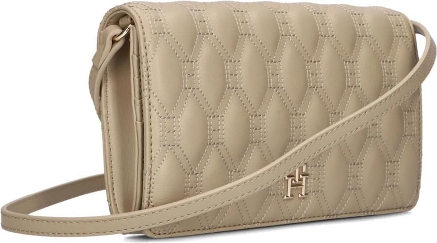 Tommy Hilfiger Beige Schoudertas TH Refined Flap Cros Beige Dames