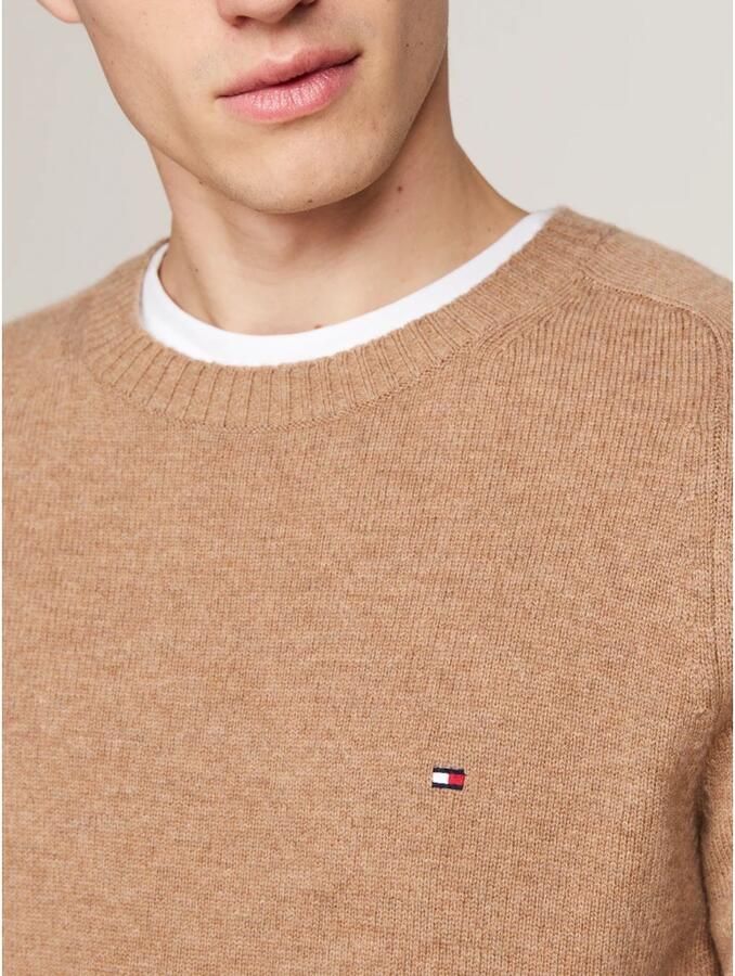 TOMMY HILFIGER Heren Truien & Vesten Lambswool Crew Neck Camel - Foto 6
