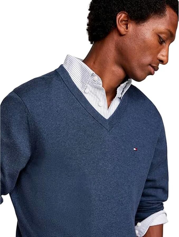 Tommy Hilfiger Gebreide pullover met logostitching model 'PIMA'
