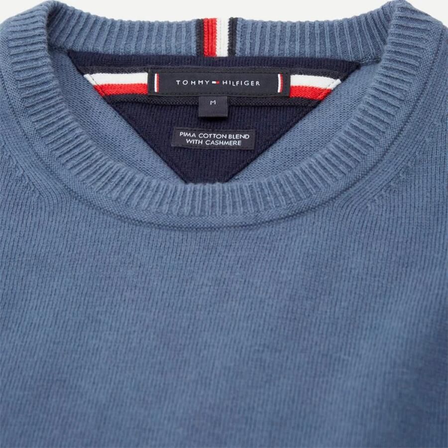 TOMMY HILFIGER Heren Truien & Vesten Pima Org Ctn Cashmere Crew Neck Donkerblauw - Foto 4
