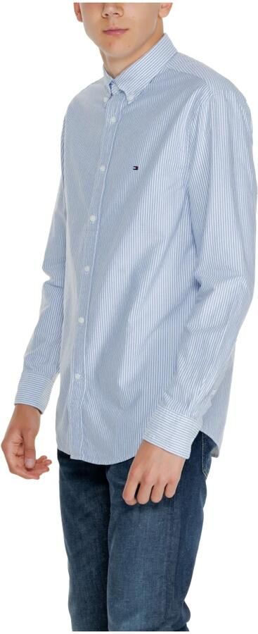 Tommy Hilfiger gestreept regular fit overhemd HERITAGE OXFORD STRIPE shirt blue white - Foto 2