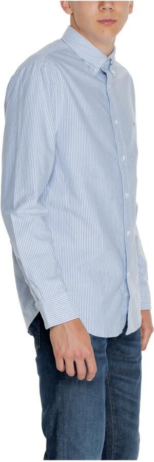 Tommy Hilfiger gestreept regular fit overhemd HERITAGE OXFORD STRIPE shirt blue white - Foto 3