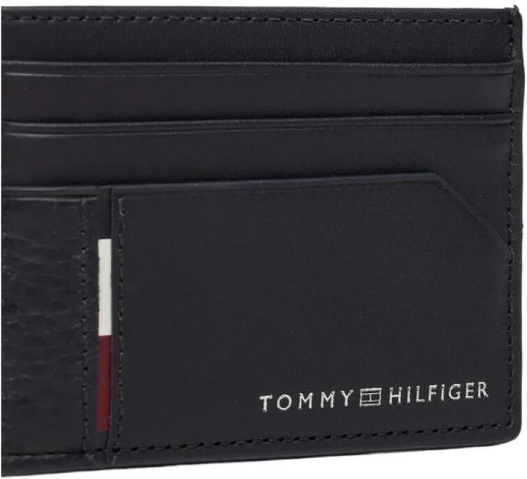 Tommy Hilfiger Blauw Leren Herenportemonnee Herfst Winter Collectie Blue Heren