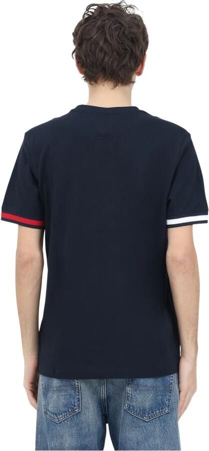 Tommy Hilfiger Blauw T-shirt met iconische strepen Blue Heren