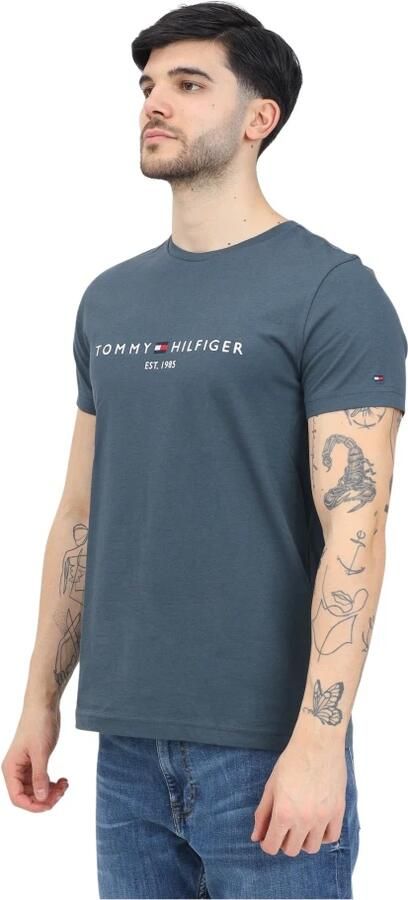 Tommy Hilfiger Blauw T-shirt met korte mouwen Moderne pasvorm Blue Heren - Foto 6