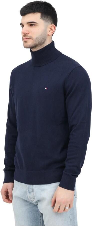 TOMMY HILFIGER Heren Truien & Vesten Pima Org Ctn Cashmere Roll Neck Donkerblauw - Foto 17