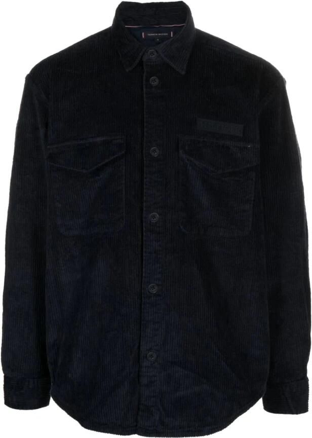 Tommy Hilfiger Corduroy Stretch Overshirt Blue Heren