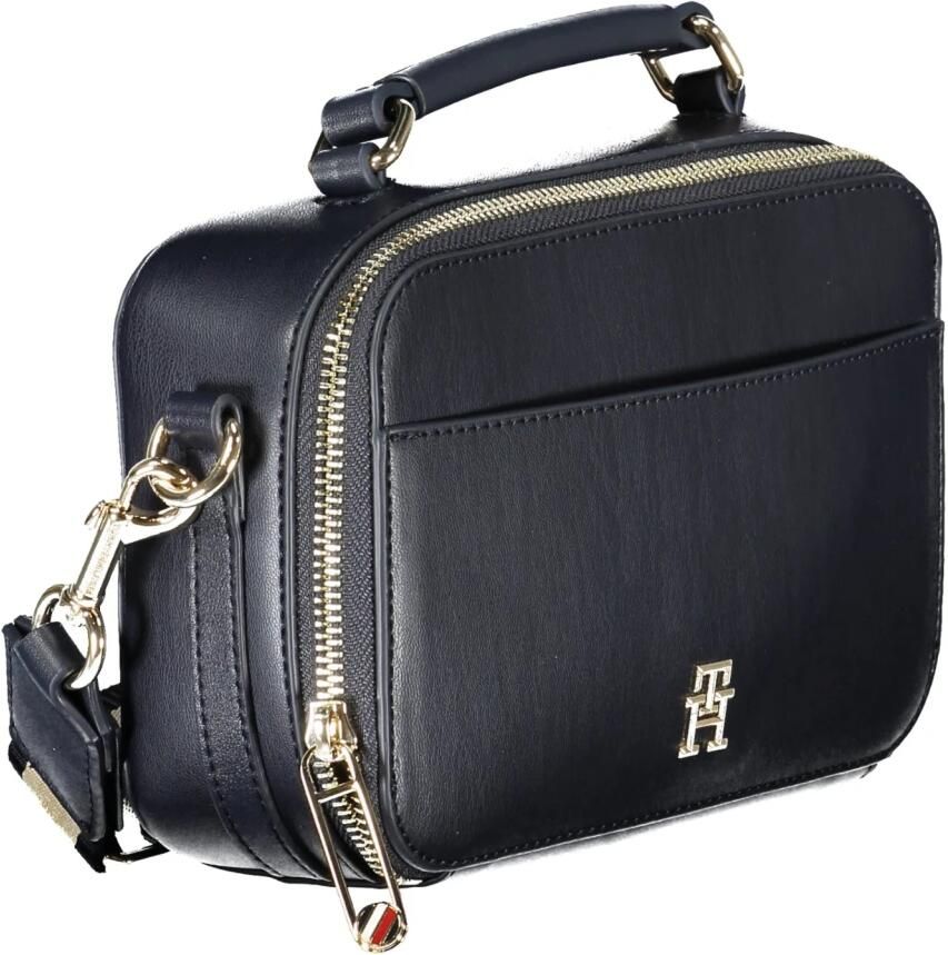 Tommy Hilfiger Blauwe Polyethyleen Handtas met Verstelbare Schouderband Blue Dames