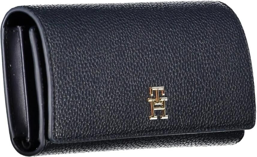 Tommy Hilfiger Blauwe Damesportemonnee met Rits en Drukknoopsluiting Blue Dames