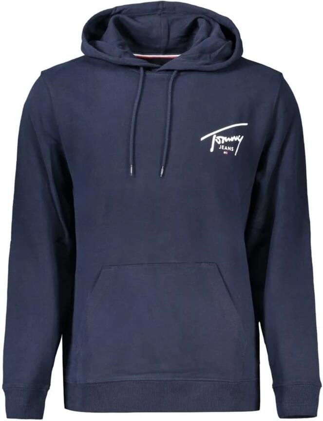 Tommy Hilfiger Blauwe Eco Hoodie met Logo Print Blue Heren