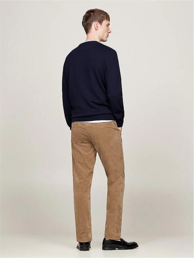 Tommy Hilfiger Blauwe Trui Lamswol Ronde Hals Stijl Blue Heren - Foto 5