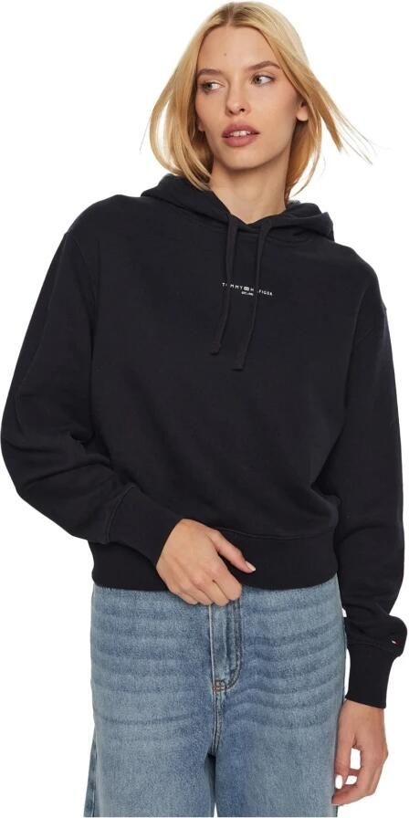 Tommy Hilfiger Blauwe Hoodie met Logo Black Dames - Foto 2