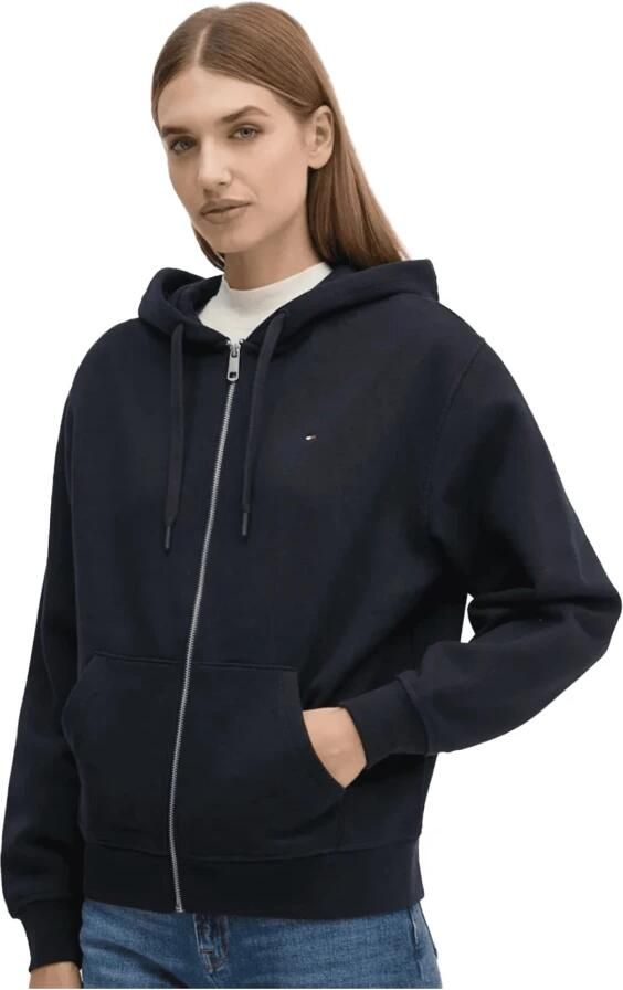 Tommy Hilfiger Blauwe Hoodie met Rits Blue Dames