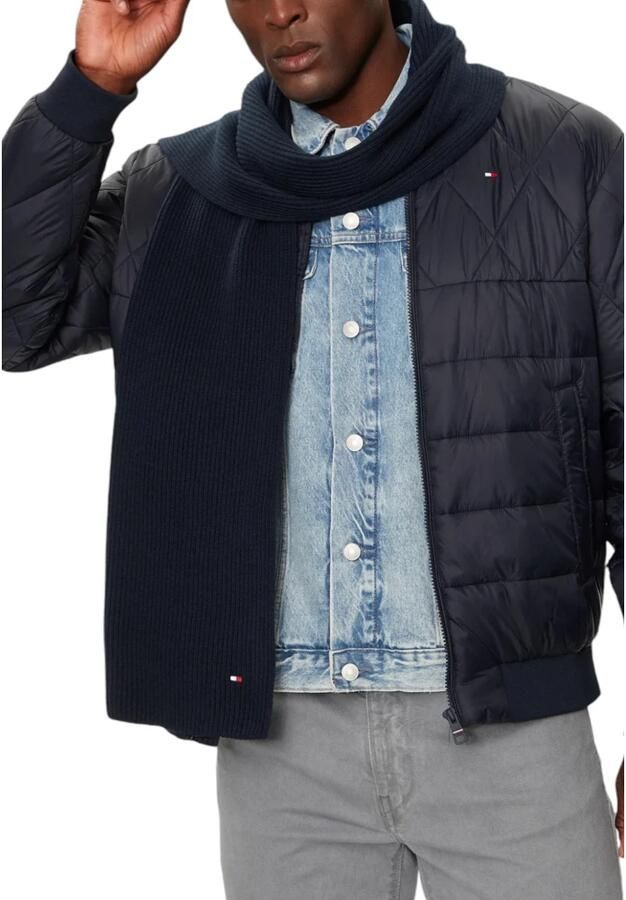 Tommy Hilfiger Gebreide sjaal TH FLAG PIMA COTTON CASH SCARF met logo-borduring met kasjmiergehalte unisex - Foto 8