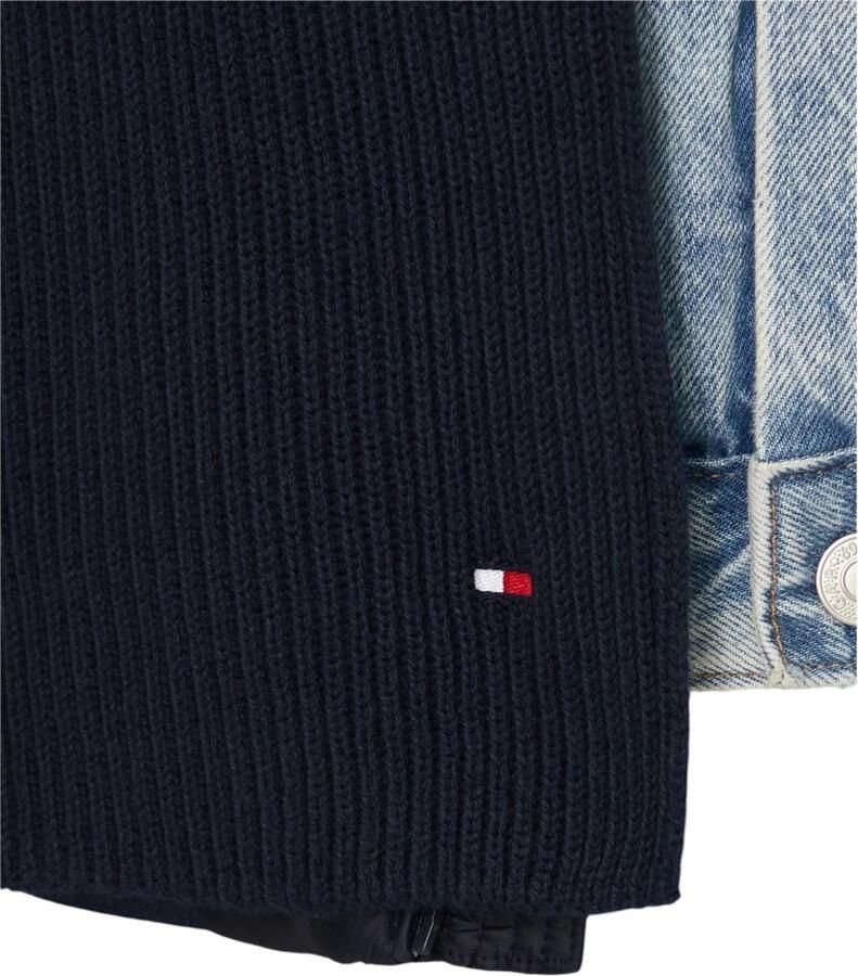 Tommy Hilfiger Gebreide sjaal TH FLAG PIMA COTTON CASH SCARF met logo-borduring met kasjmiergehalte unisex - Foto 2