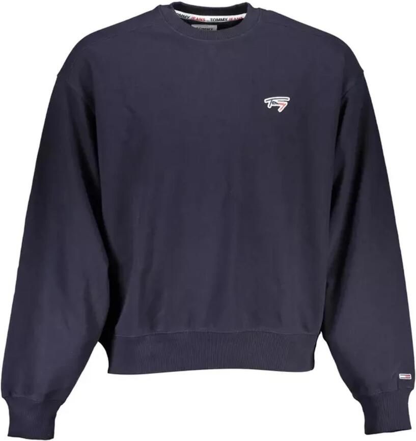 Tommy Hilfiger Blauwe Sweatshirt Lange Mouw Logo Applicatie Blue Heren