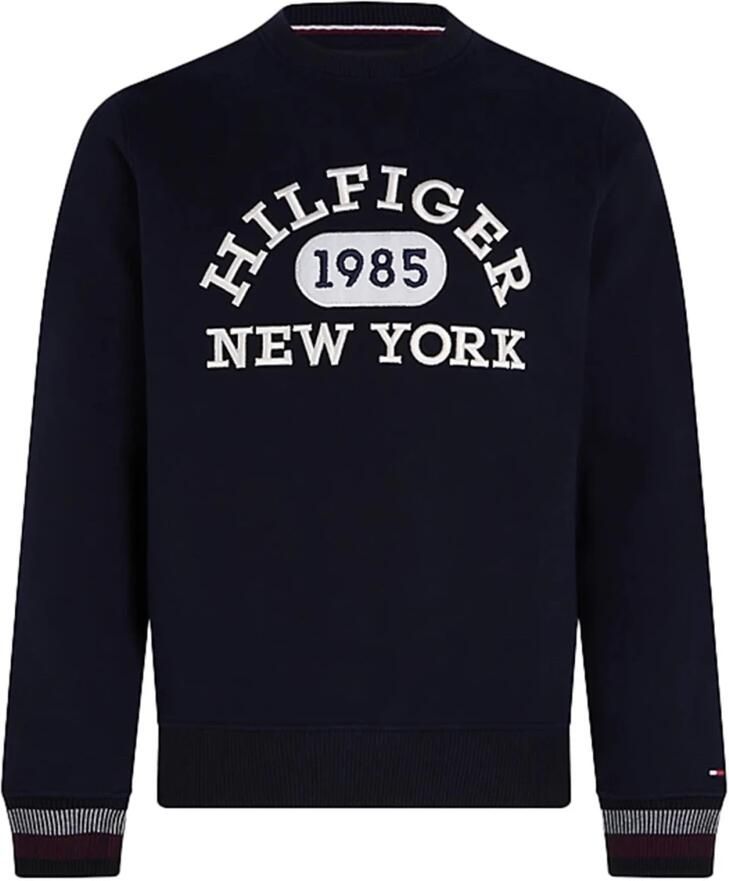 Tommy Hilfiger Blauwe Monotype Collegiate Crewneck voor Heren Blue Heren - Foto 4