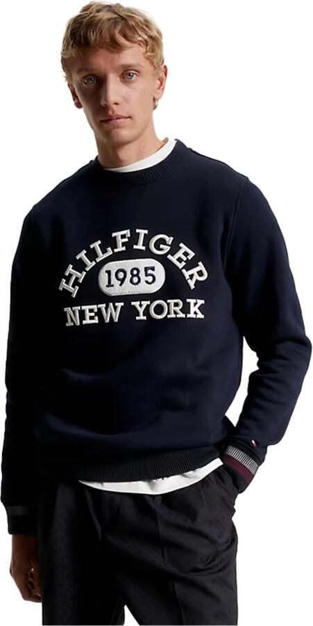 Tommy Hilfiger Blauwe Monotype Collegiate Crewneck voor Heren Blue Heren - Foto 2