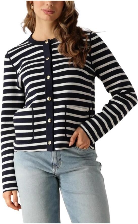 TOMMY HILFIGER Dames Truien & Vesten Co Jersey Stch Reversible Cardi Blauw - Foto 3