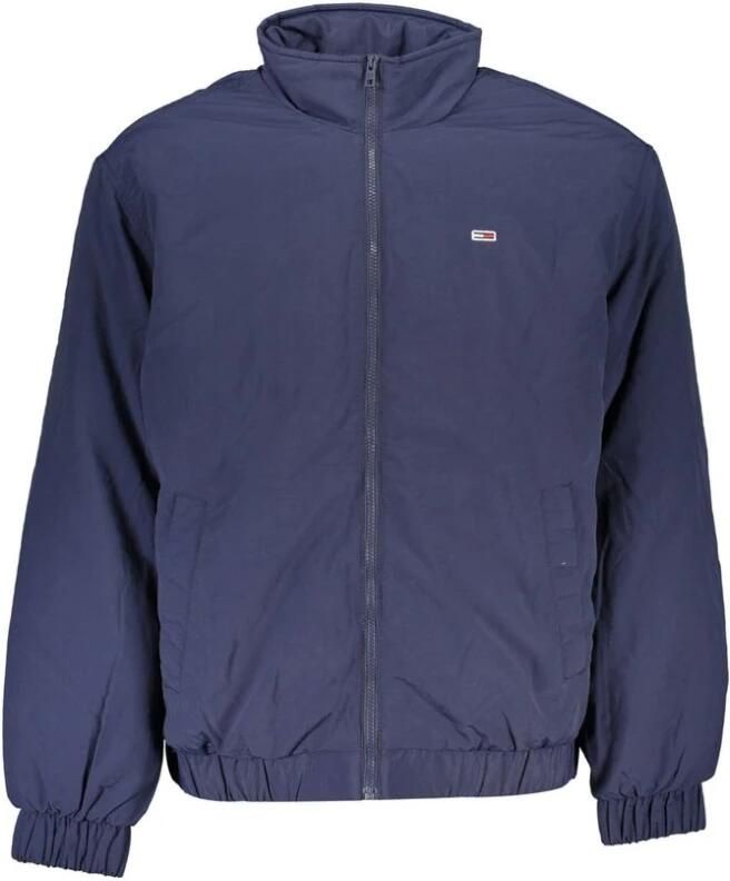 Tommy Hilfiger Gerecyclede nylon jas met hoge kraag en elastische manchetten Blue Heren
