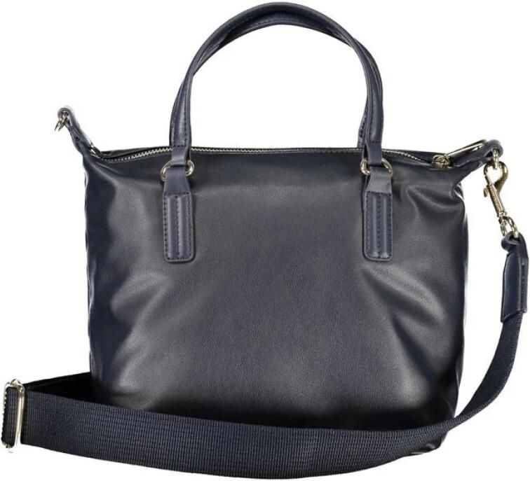 Tommy Hilfiger Blauwe Polyester Handtas met Verstelbare Schouderband Blue Dames