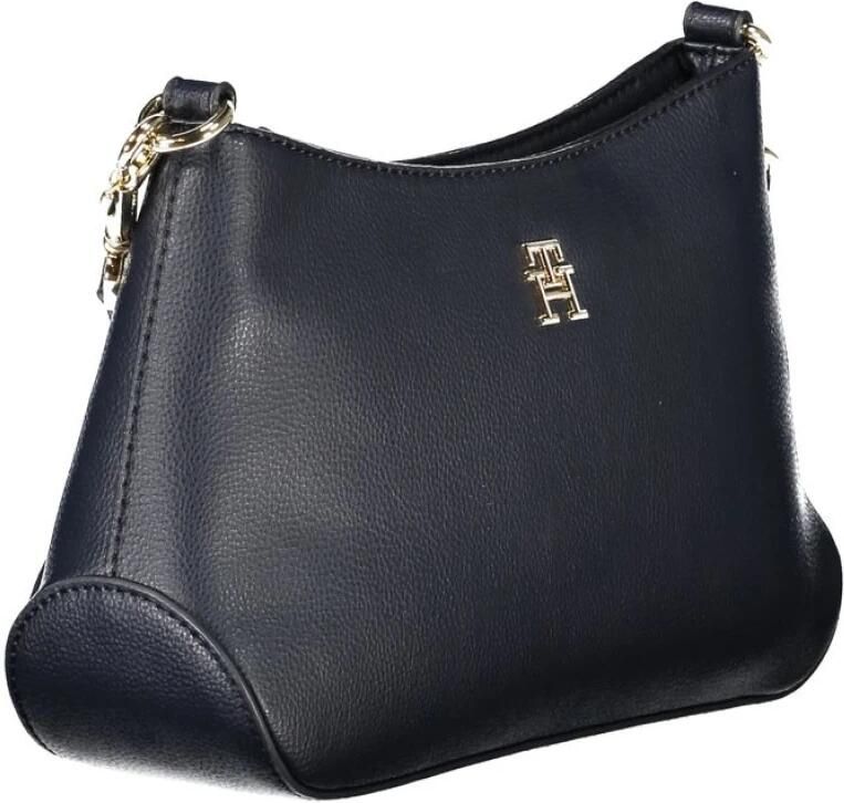 Tommy Hilfiger Blauwe Polyester Schoudertas met Logo Blue Dames