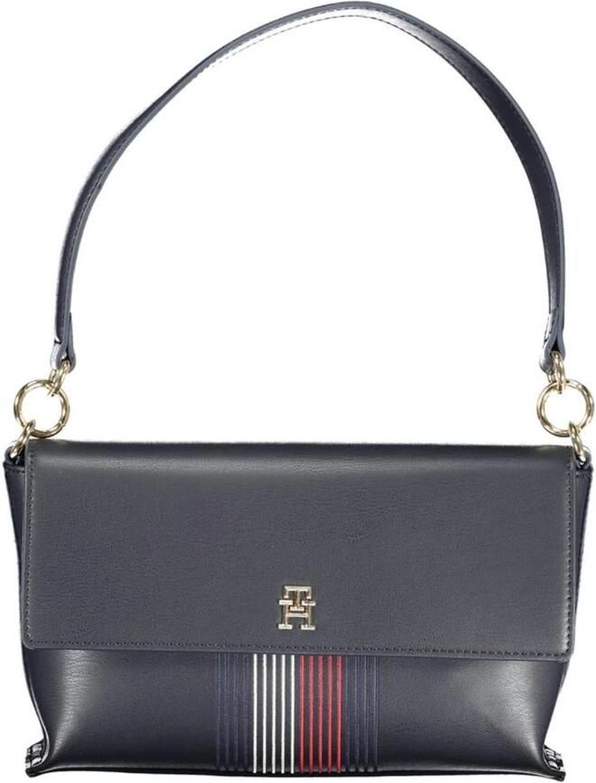 Tommy Hilfiger Blauwe Schoudertas met Contrasterende Details Blue Dames