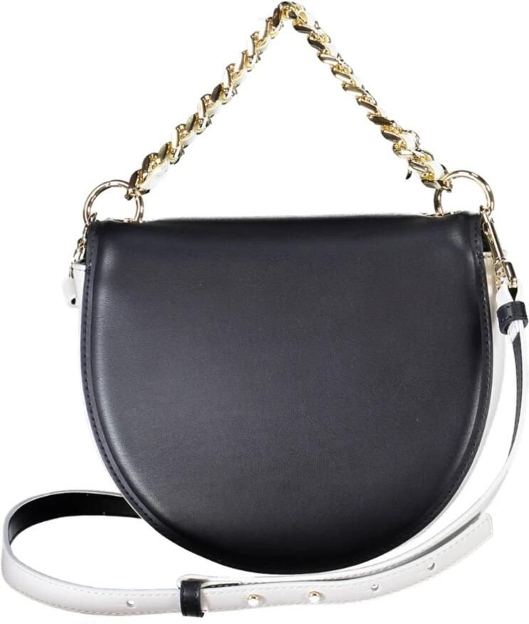 Tommy Hilfiger Blauwe Polyurethaan Handtas met Kettinghengsel Blauw Dames