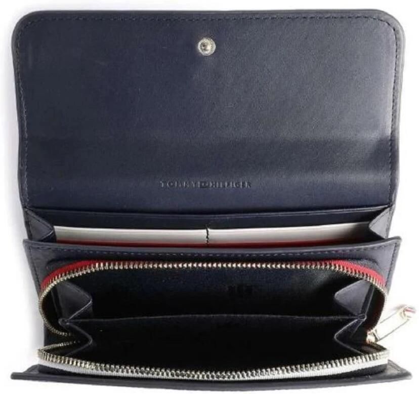 Tommy Hilfiger Blauwe Portemonnee met Gladde Afwerking Blue Dames