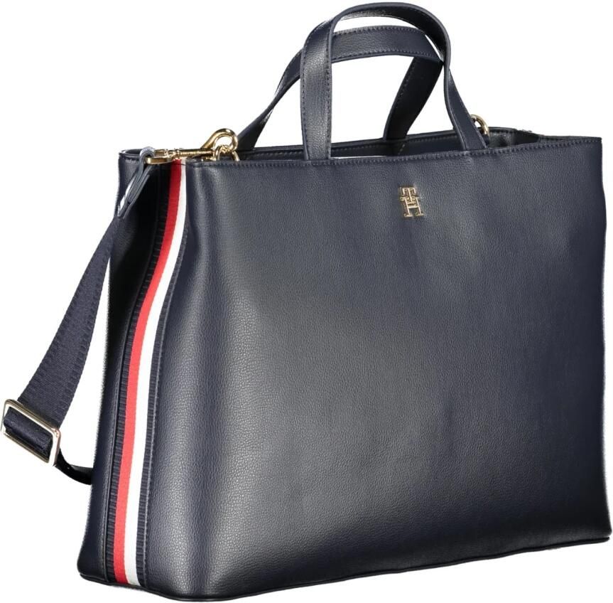 Tommy Hilfiger Blauwe Polyester Handtas met Verstelbare Schouderband Blue Dames