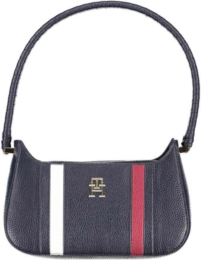 Tommy Hilfiger Donkerblauwe Schoudertas met Gouden Metalen Details Blue Dames - Foto 3