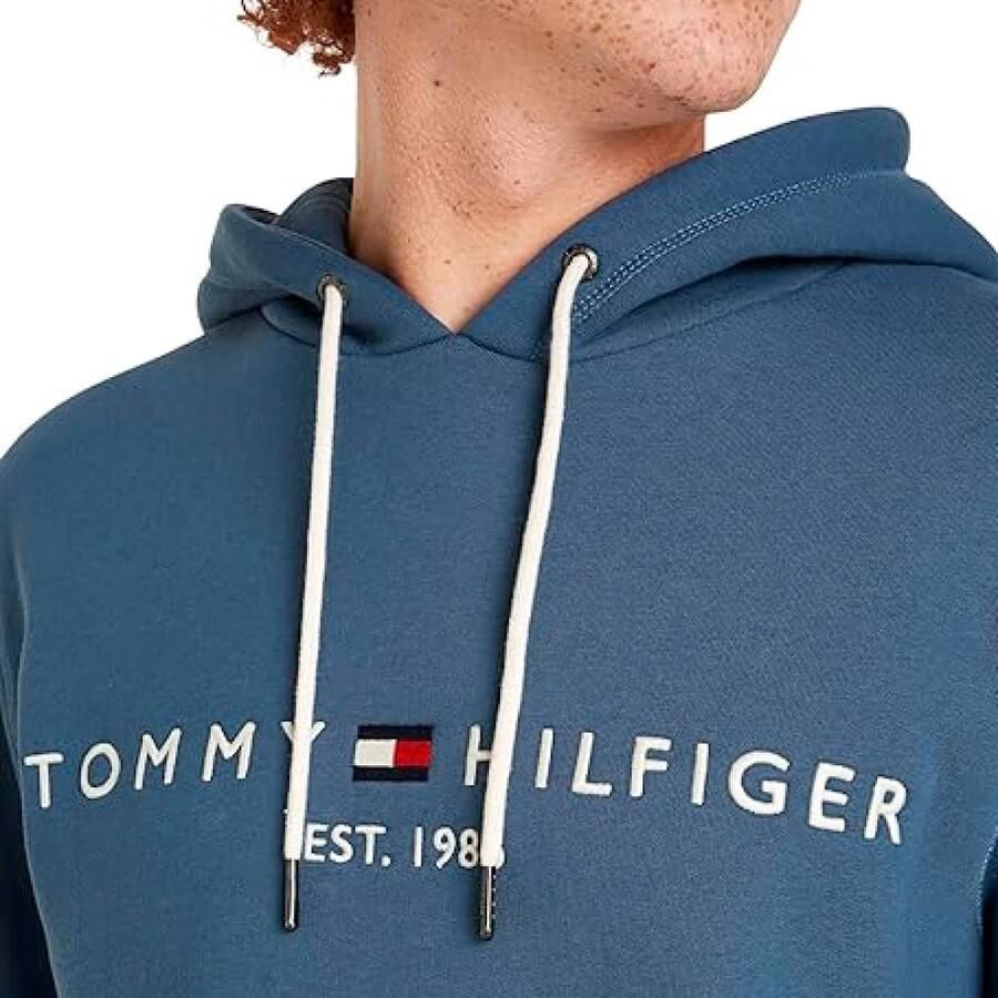 Tommy Hilfiger Blauwe Trui Katoen Polyester Mix Regular Fit Blue Heren