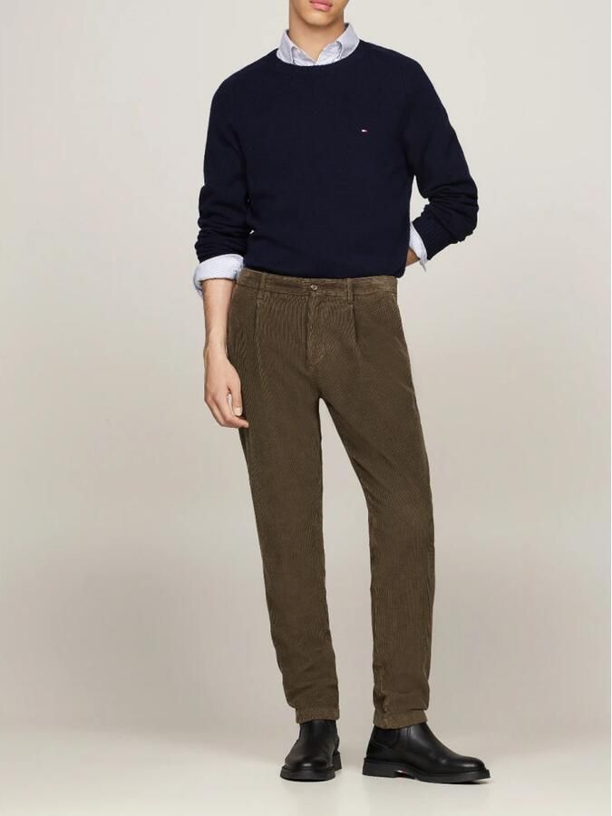 Tommy Hilfiger Blauwe Trui Lamswol Ronde Hals Stijl Blue Heren - Foto 3