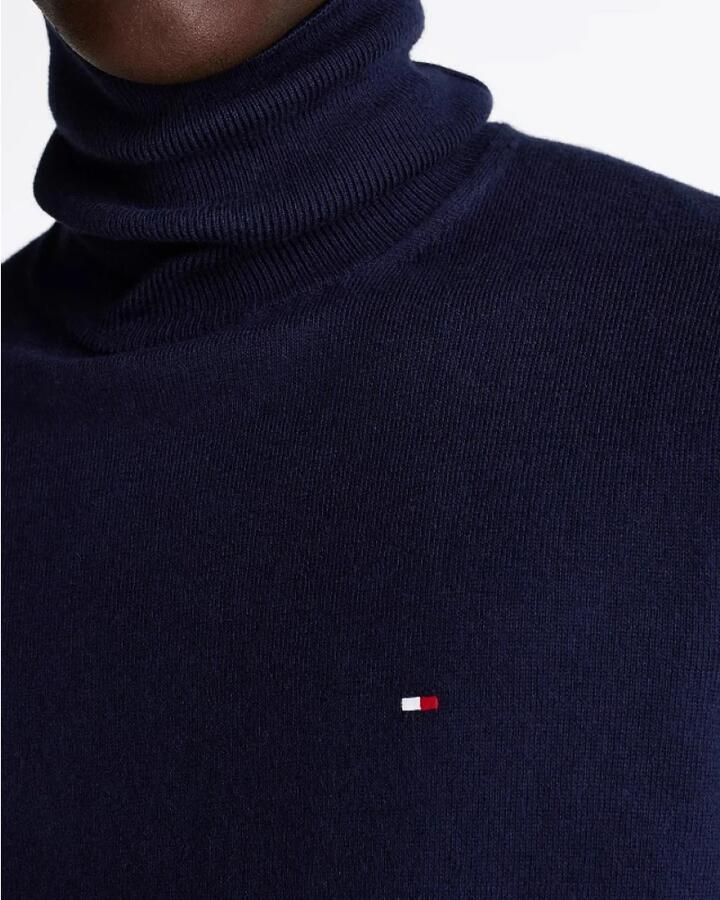 TOMMY HILFIGER Heren Truien & Vesten Pima Org Ctn Cashmere Roll Neck Donkerblauw - Foto 5