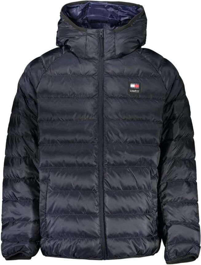 TOMMY JEANS Donsjack TJM HOODED LT DOWN JACKET EXT met capuchon en geïntegreerde staande kraag