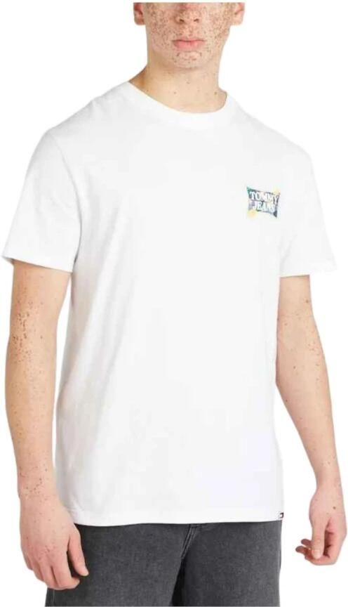 TOMMY JEANS Heren Polo's & T-shirts Tjm Reg Flower Power Tee Wit - Foto 3
