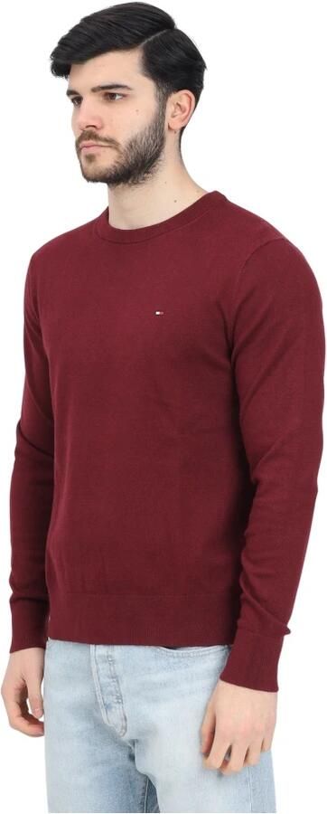 TOMMY HILFIGER Heren Truien & Vesten Pima Org Ctn Cashmere Crew Neck Bordeaux - Foto 7