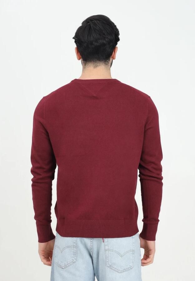 TOMMY HILFIGER Heren Truien & Vesten Pima Org Ctn Cashmere Crew Neck Bordeaux - Foto 4
